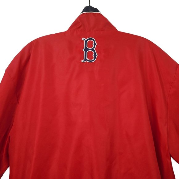 Boston Red Sox Quarter Zip Pullover Windbreaker Size L MLB Genuine Merchandise - Picture 13 of 16